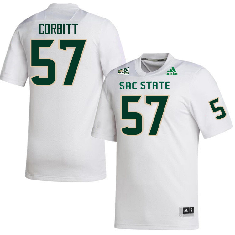Sacramento State Hornets #57 Zach Corbitt College Football Jerseys Stitched Sale-White